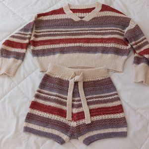 2 pc. KNIT SET/Sweater and Shorts